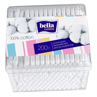 Bella Cotton Fültisztító Pálcika Tégladobozos 200db