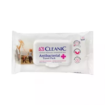 Cleanic Nedves Törlőkendő-Travel Pack-Antibakteriális 40db