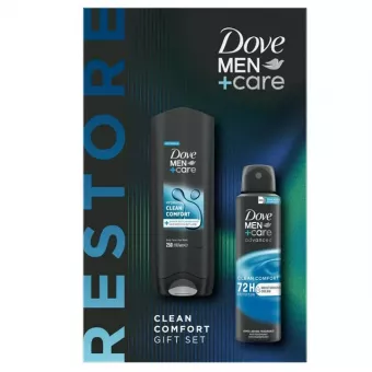 Dove Ajándékcsomag Men Clean Comfort Tusfürdő 250ml+Deo Spray 150ml