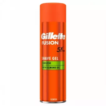 Gillette Fusion Borotvazselé Mandulaolajjal, Érzékeny Bőrre 200ml