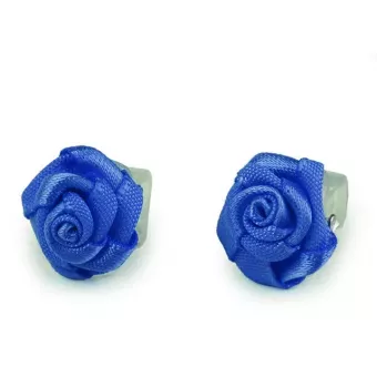 Hajcsipesz Karmos Mini Virágos - Textilrózsa sötét kék 1db