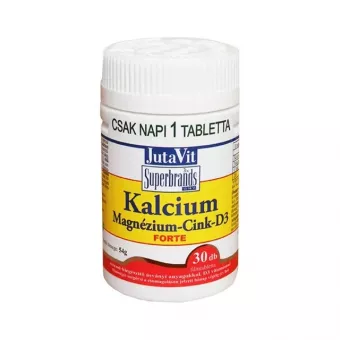 JutaVit Kalcium+Magnézium+Cink+D3-Vitamin Forte  Filmtabletta 30db