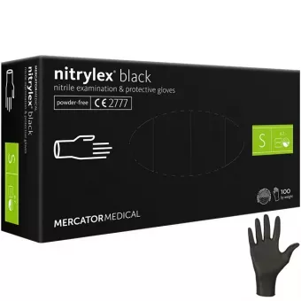 Nitrylex Black Púdermentes Nitril Kesztyű fekete 100db "S" Méret