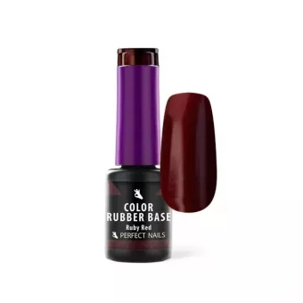 Perfect Nails Color Rubber Base Gel - Színezett alapzselé 4ml - Ruby Red